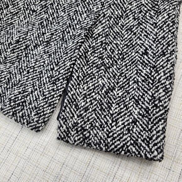 Cynthia Rowley Tweed Pencil Belted Slit Skirt 8 - Picture 5 of 6